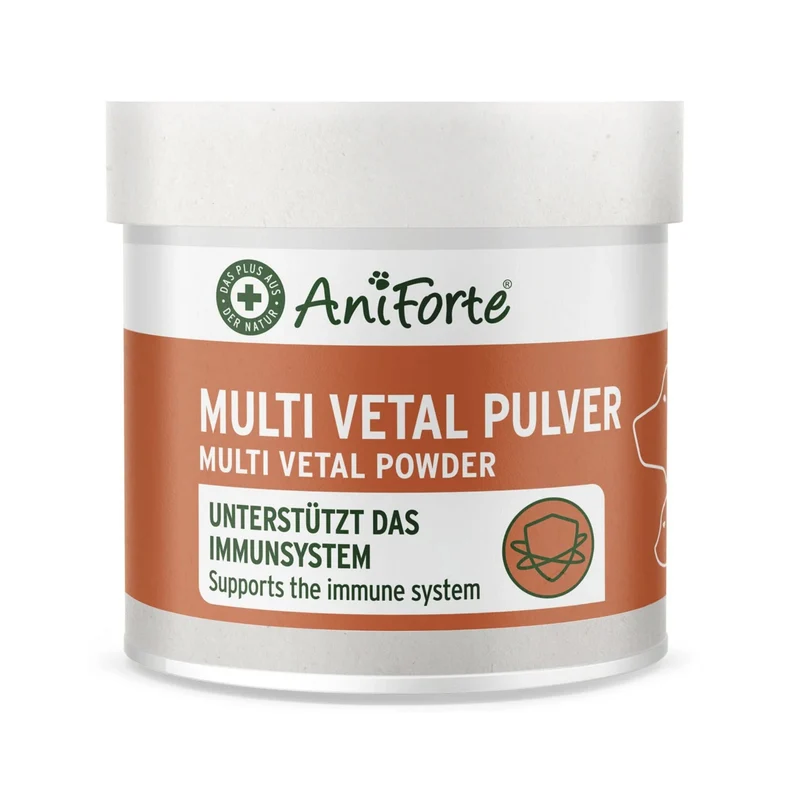 AniForte MultiVETAL – Natürliches Multivitamin-Pulver mit Bierhefe & Omega-3 für Hunde