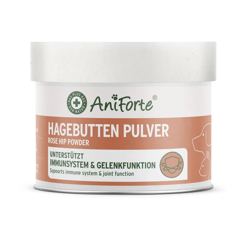 AniForte Hagebuttenpulver für Hunde – Natürliches Vitamin C für starke Gelenke & Immunsystem