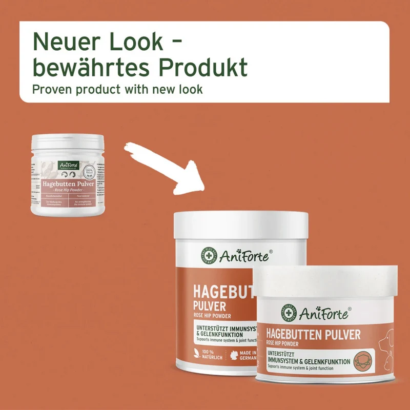 AniForte Hagebuttenpulver für Hunde – Natürliches Vitamin C für starke Gelenke & Immunsystem