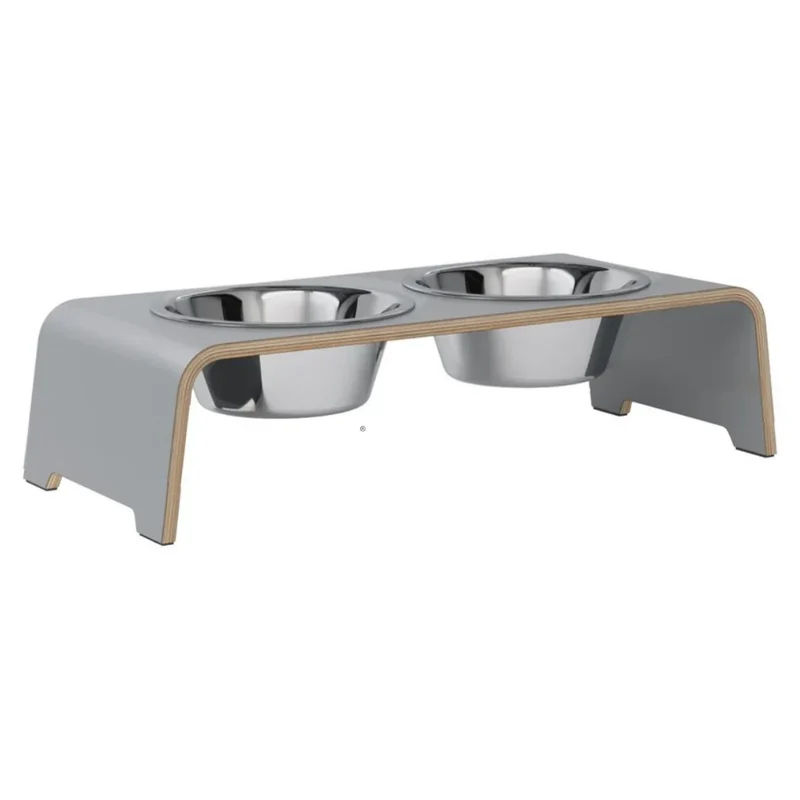 Futterstation dogBar® für Hunde | Edelstahl | Grau | NEU: 6 Größen