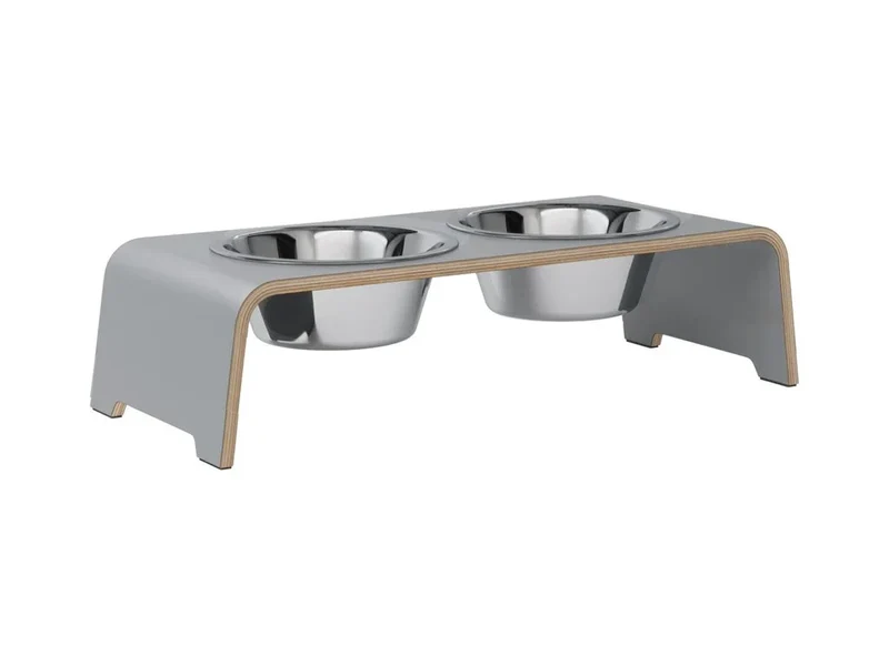 Futterstation dogBar® für Hunde | Edelstahl | Grau | NEU: 6 Größen