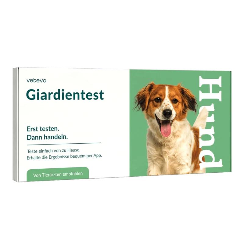 Vetevo Giardientest für Hunde – Zuverlässige Diagnose bei Durchfall & Verdauungsproblemen | ELISA-Analyse | Ergebnis in 12 Stunden