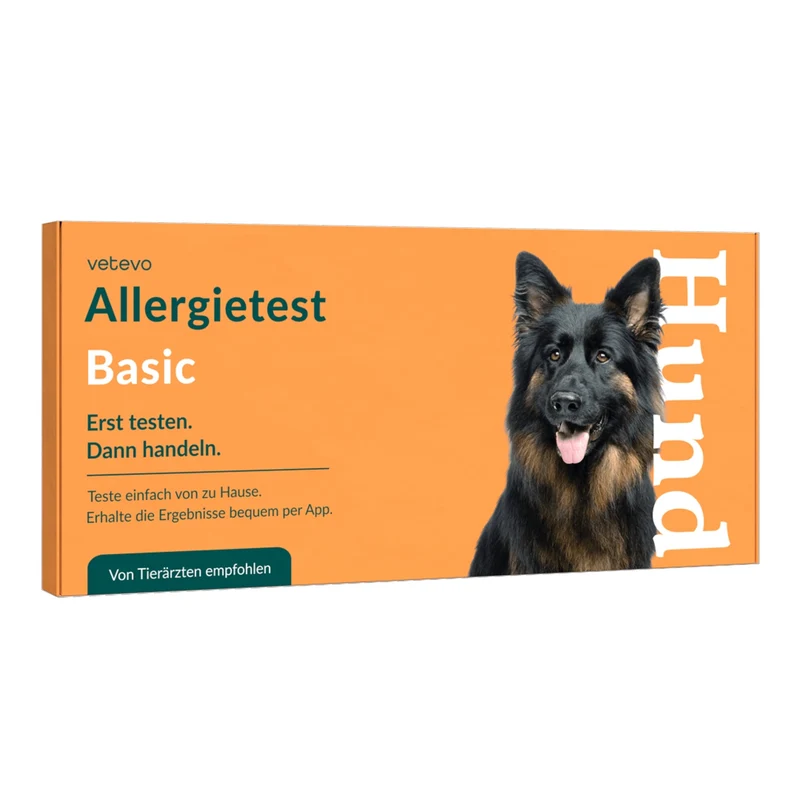 Vetevo Allergietest Basic Hund – 278 Futtermittel-Unverträglichkeiten erkennen | Bei Juckreiz, Pfotenlecken & Durchfall