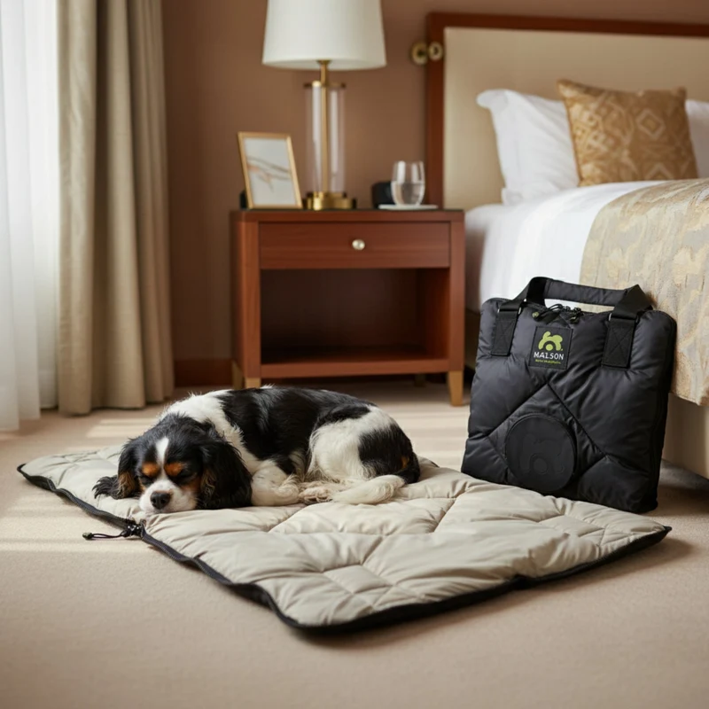 Maelson Cosy Roll Reisedecke – Kuschelige Hundedecke für unterwegs, waschbar, rutschfest & kompakt rollbar