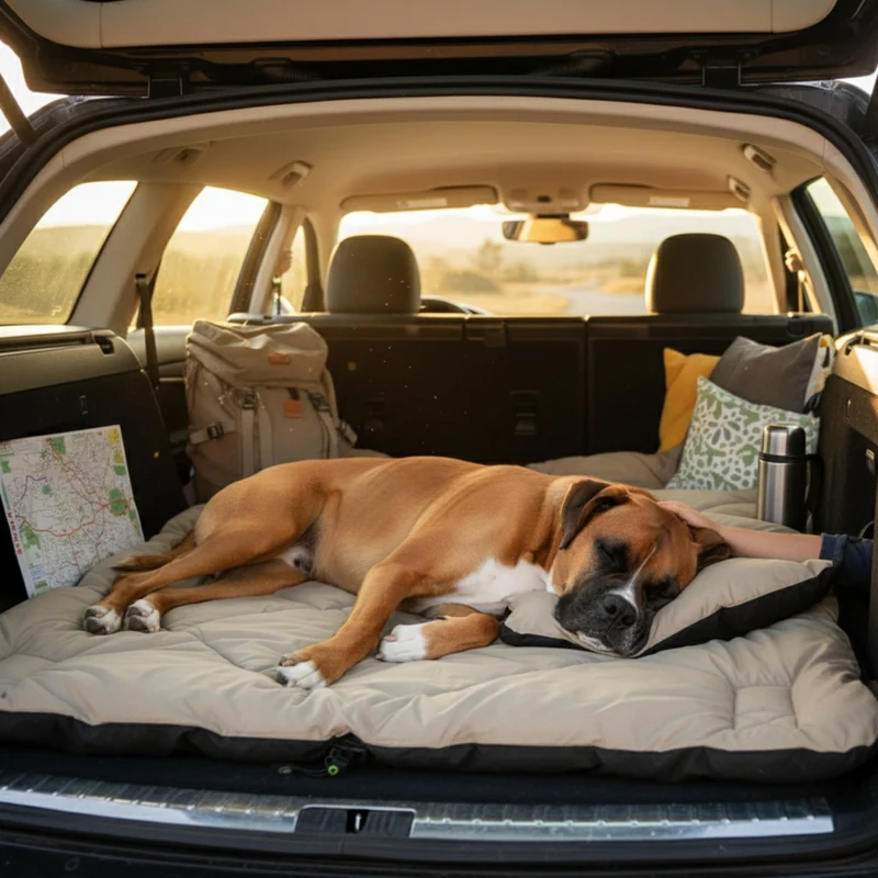 Maelson Cosy Roll Reisedecke – Kuschelige Hundedecke für unterwegs, waschbar, rutschfest & kompakt rollbar