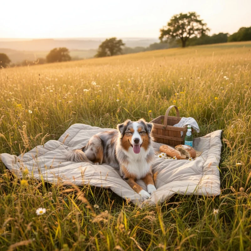 Maelson Cosy Roll Reisedecke – Kuschelige Hundedecke für unterwegs, waschbar, rutschfest & kompakt rollbar