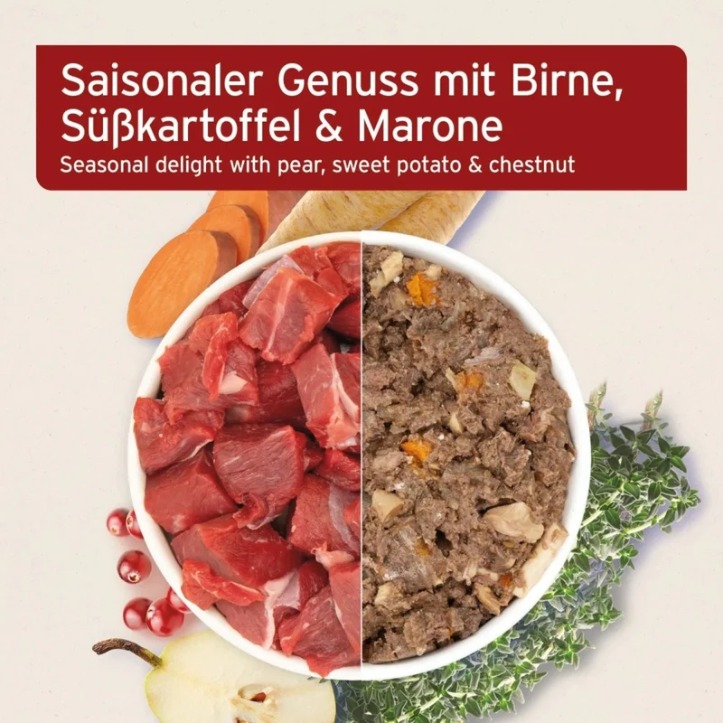 AniForte Pure Nature Winter Reindeer – Premium Hundenassfutter mit Rentier, Kürbis & Preiselbeeren für starke Abwehrkräfte