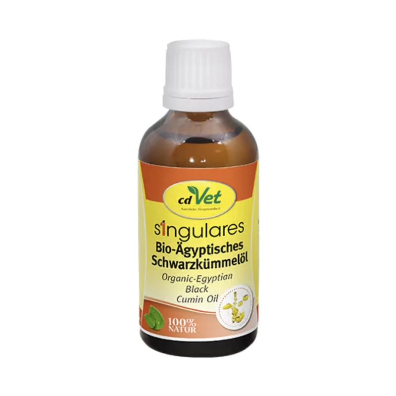 cdVet Singulares Ägyptisches Bio-Schwarzkümmelöl – Natürliche Unterstützung für Immunsystem, Vitalität & Leistungsfähigkeit bei Hunden, Katzen & Pferden