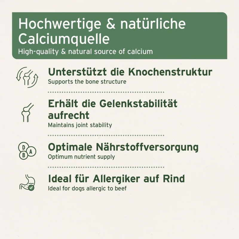 AniForte Gemahlene Pferdeknochen für Hunde – Natürliche BARF-Ergänzung für starke Knochen & gesunde Zähne