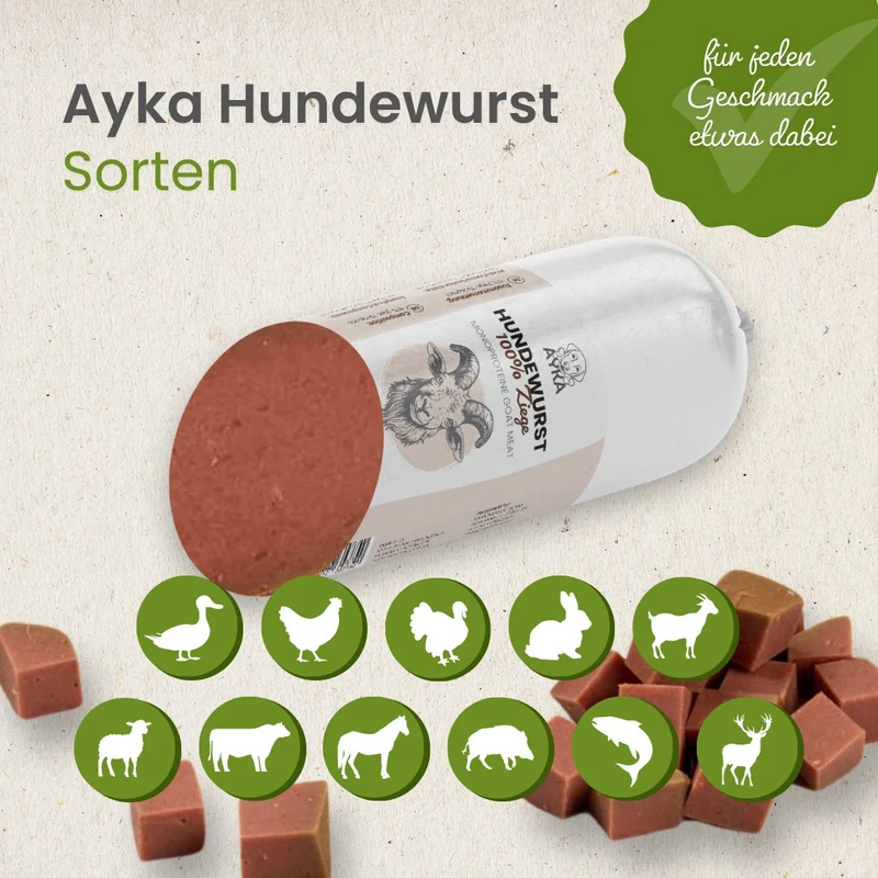 Hundewurst Ziege - Pures Fleisch