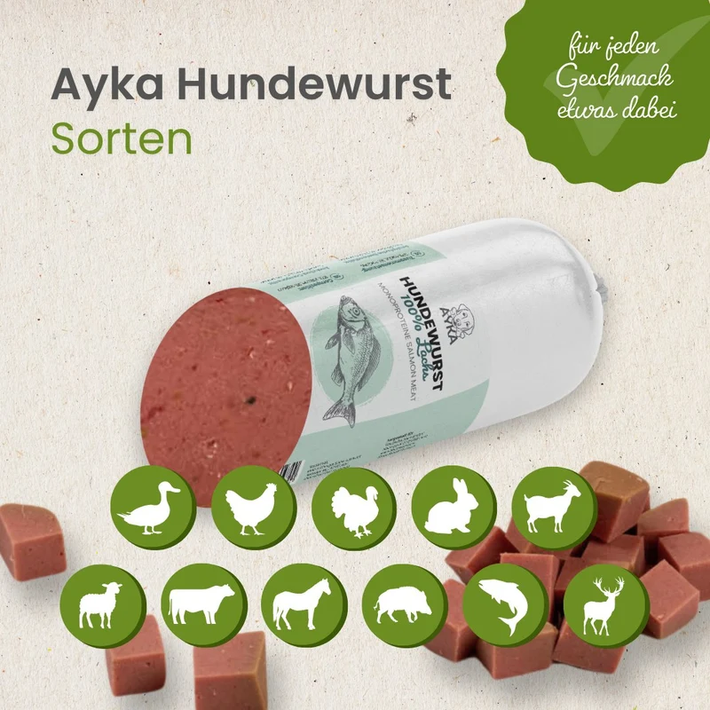 Hundewurst Lachs - Pures Fleisch