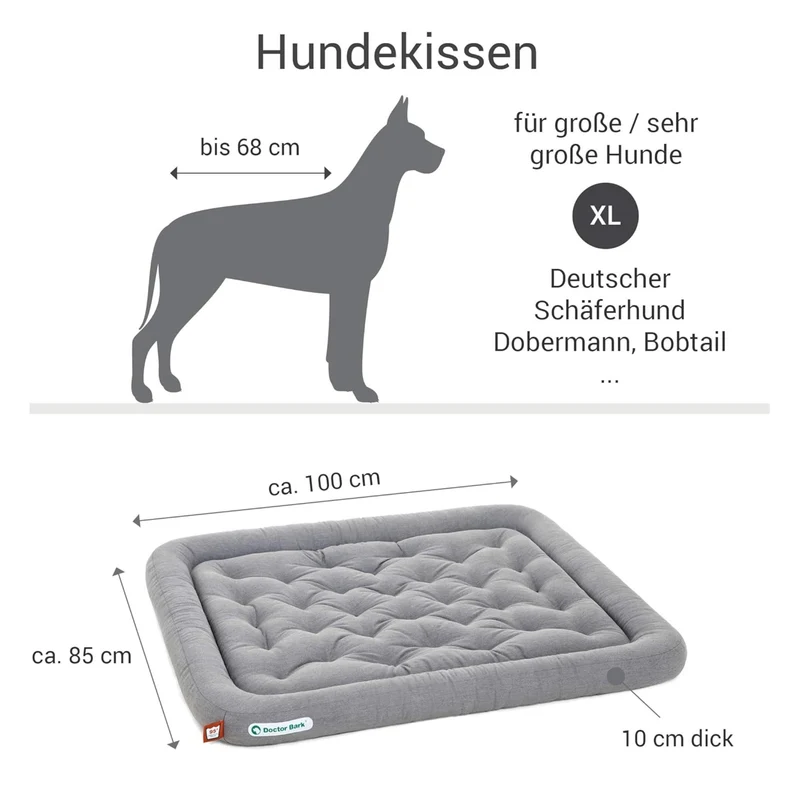 Doctor Bark Orthopädisches Lounge-Kissen – Gepolstert & waschbar für Hunde