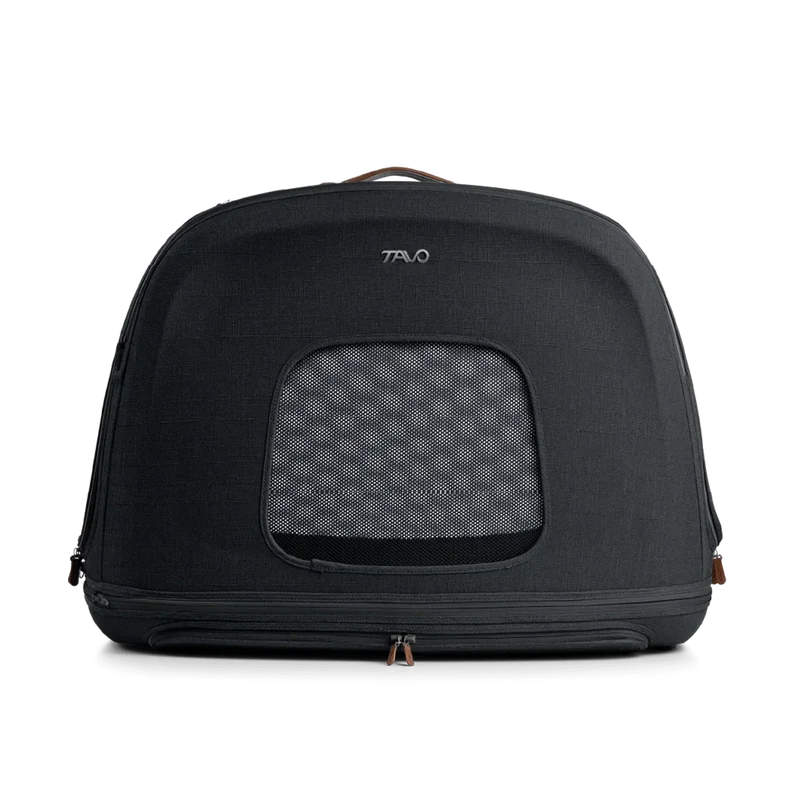 Crashgetestete Isofix Transportbox Auto Tavo Crispin für Hunde | 3 Größen bis 27.2 kg | Farbe: Onyx