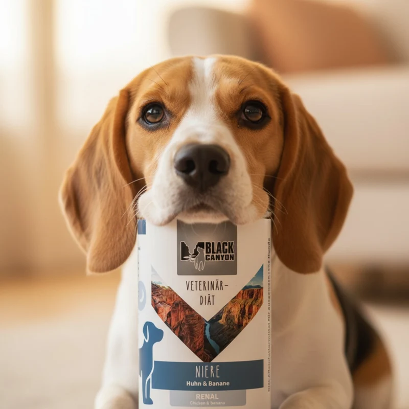 Black Canyon Niere – Veterinär-Diät-Nassfutter für ausgewachsene Hunde mit Nierenerkrankung | Huhn & Banane, glutenfrei, schonend gegart