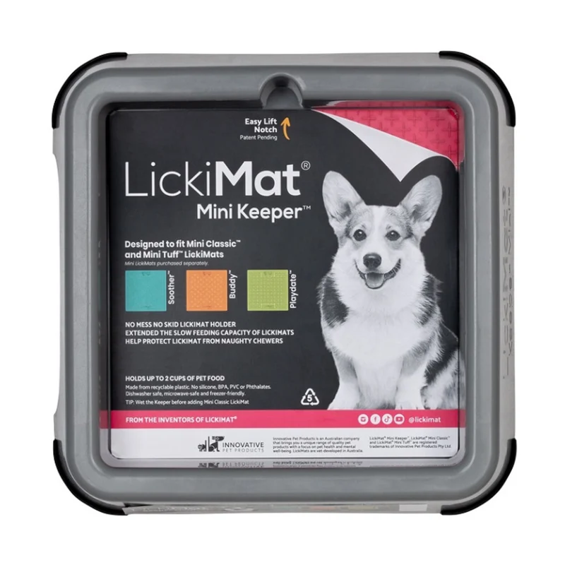 LickiMat Mini Keeper – Rutschfester Halterahmen für Schleckmatten | Sicheres Leckerli-Erlebnis ohne Verrutschen