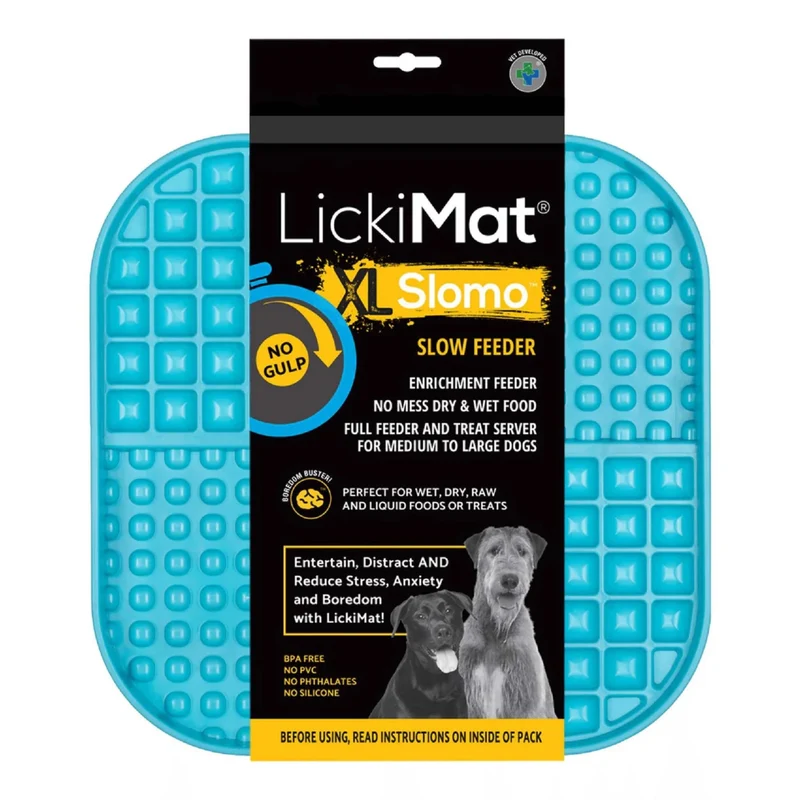 LickiMat Slomo XL – Die originale Schleckmatte für Hunde | Slow Feeder gegen Langeweile, Stress & Angst | Spülmaschinenfest, gefriertauglich