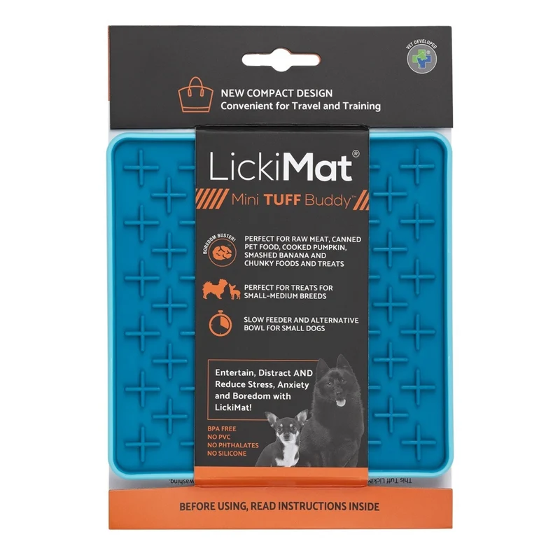LickiMat Mini Buddy Tuff – Robuste Schleckmatte gegen Langeweile, Stress & Angst bei Hunden