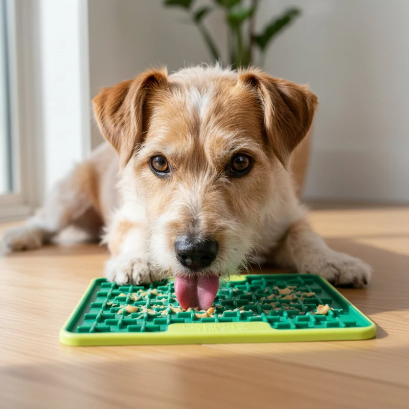 LickiMat Mini Buddy Tuff – Robuste Schleckmatte gegen Langeweile, Stress & Angst bei Hunden