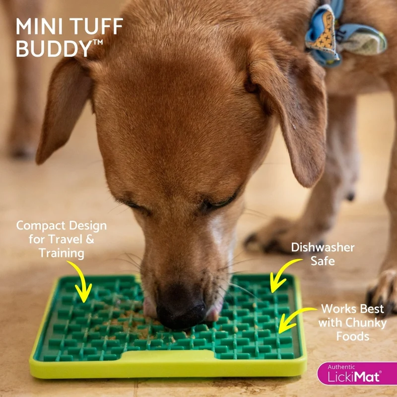 LickiMat Mini Buddy Tuff – Robuste Schleckmatte gegen Langeweile, Stress & Angst bei Hunden