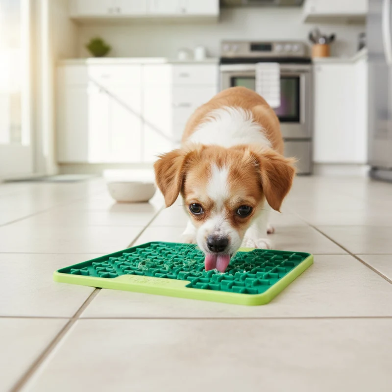 LickiMat Mini Buddy Tuff – Robuste Schleckmatte gegen Langeweile, Stress & Angst bei Hunden