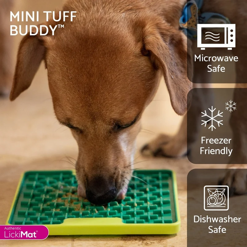 LickiMat Mini Buddy Tuff – Robuste Schleckmatte gegen Langeweile, Stress & Angst bei Hunden