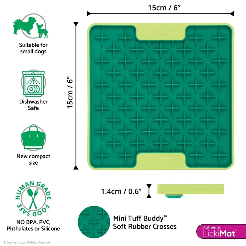 LickiMat Mini Buddy Tuff – Robuste Schleckmatte gegen Langeweile, Stress & Angst bei Hunden