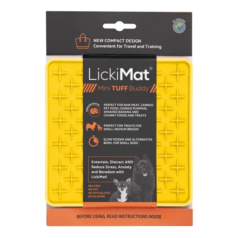 LickiMat Mini Buddy Tuff – Robuste Schleckmatte gegen Langeweile, Stress & Angst bei Hunden
