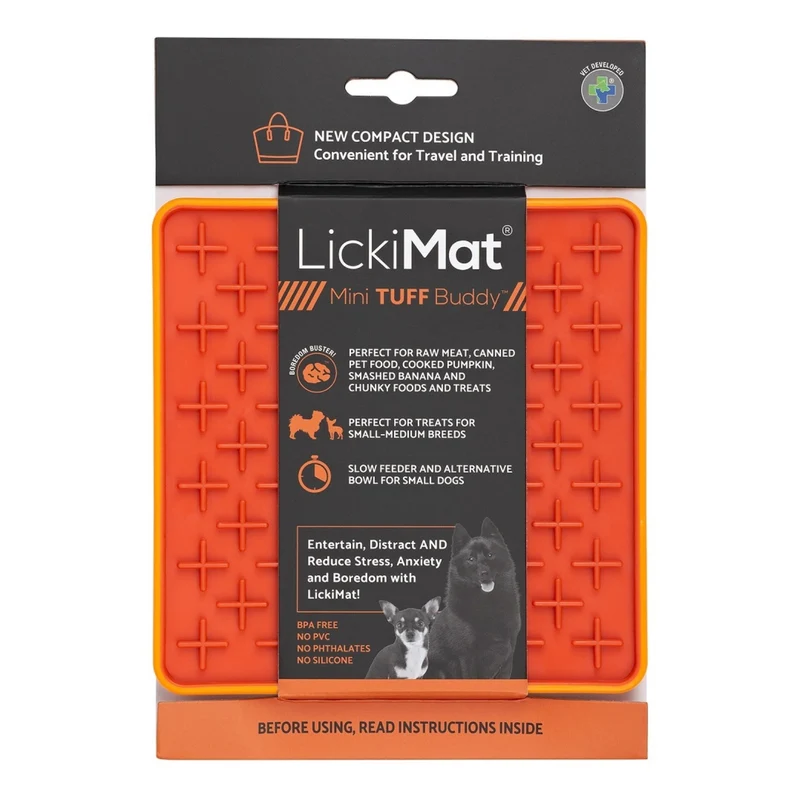 LickiMat Mini Buddy Tuff – Robuste Schleckmatte gegen Langeweile, Stress & Angst bei Hunden