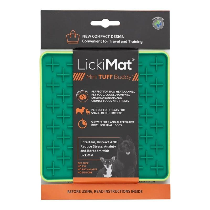 LickiMat Mini Buddy Tuff – Robuste Schleckmatte gegen Langeweile, Stress & Angst bei Hunden