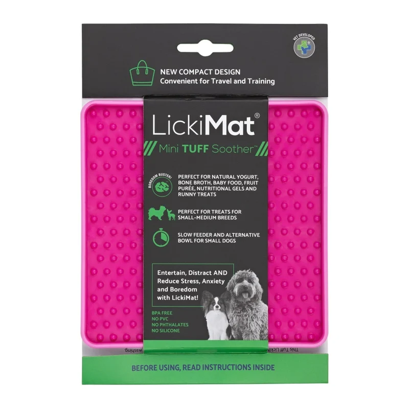 LickiMat Mini Soother Tuff – Die robuste Schleckmatte gegen Langeweile, Angst & Fresshasten bei Hunden