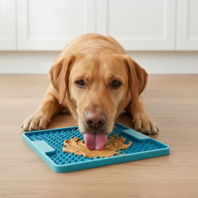 LickiMat Mini Soother Tuff – Die robuste Schleckmatte gegen Langeweile, Angst & Fresshasten bei Hunden
