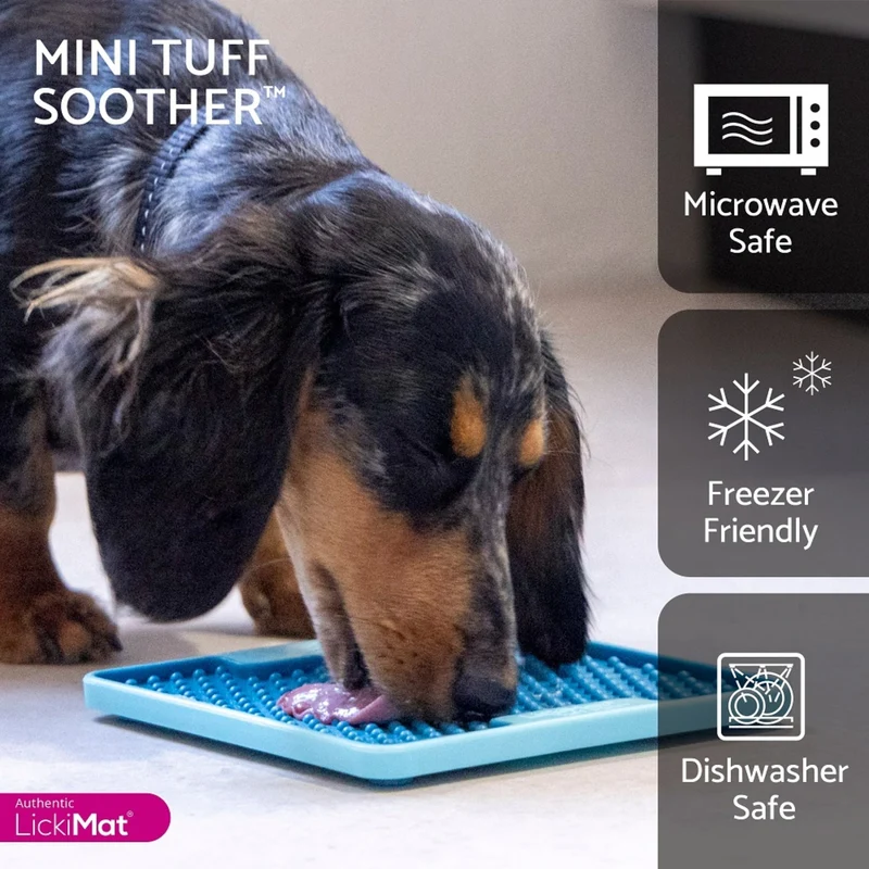 LickiMat Mini Soother Tuff – Die robuste Schleckmatte gegen Langeweile, Angst & Fresshasten bei Hunden