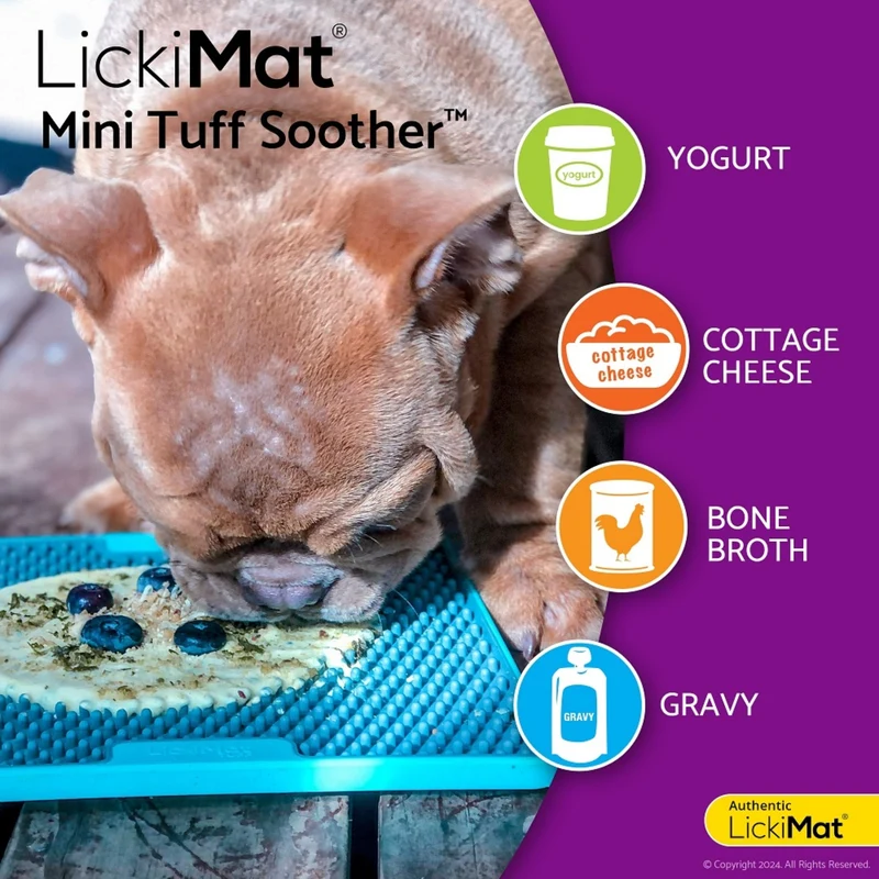 LickiMat Mini Soother Tuff – Die robuste Schleckmatte gegen Langeweile, Angst & Fresshasten bei Hunden