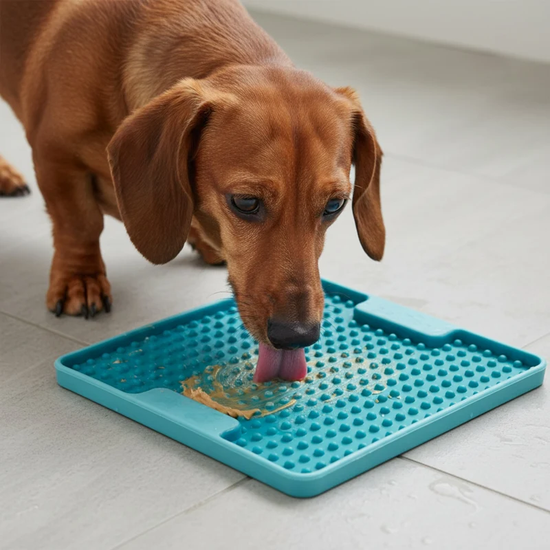 LickiMat Mini Soother Tuff – Die robuste Schleckmatte gegen Langeweile, Angst & Fresshasten bei Hunden