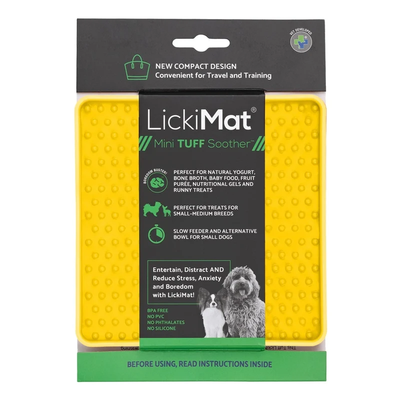 LickiMat Mini Soother Tuff – Die robuste Schleckmatte gegen Langeweile, Angst & Fresshasten bei Hunden