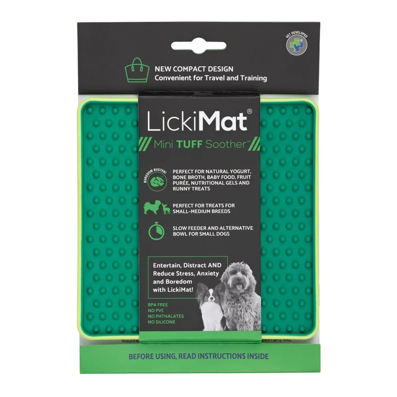 LickiMat Mini Soother Tuff – Die robuste Schleckmatte gegen Langeweile, Angst & Fresshasten bei Hunden