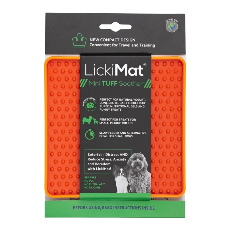 LickiMat Mini Soother Tuff – Die robuste Schleckmatte gegen Langeweile, Angst & Fresshasten bei Hunden