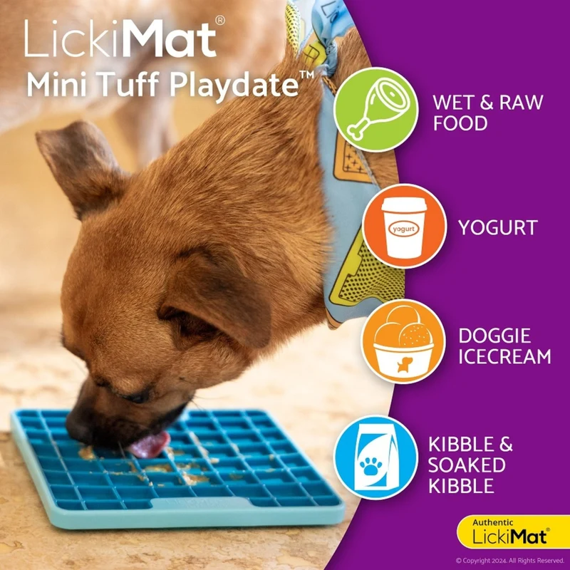 LickiMat Mini Playdate Tuff – Die robuste Schleckmatte für Hunde, die wirklich beschäftigt & beruhigt