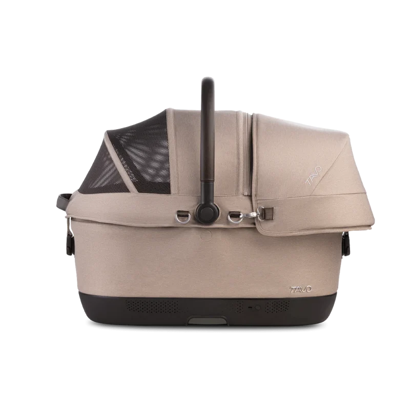 Isofix Autositz & Transportbox Maeve™ iso6x Wind Tavo | Integriertes Belüftungssystem | für Hunde bis 18 kg | GREENGUARD-Gold-Zertifizierung | Fawn