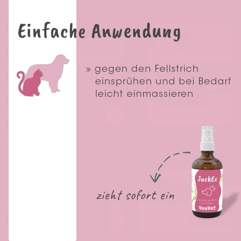 cdVet VeaVet JuckEx Spray – Natürliche Soforthilfe bei Juckreiz, Hautirritationen & Insektenstichen für Hunde, Katzen & Pferde