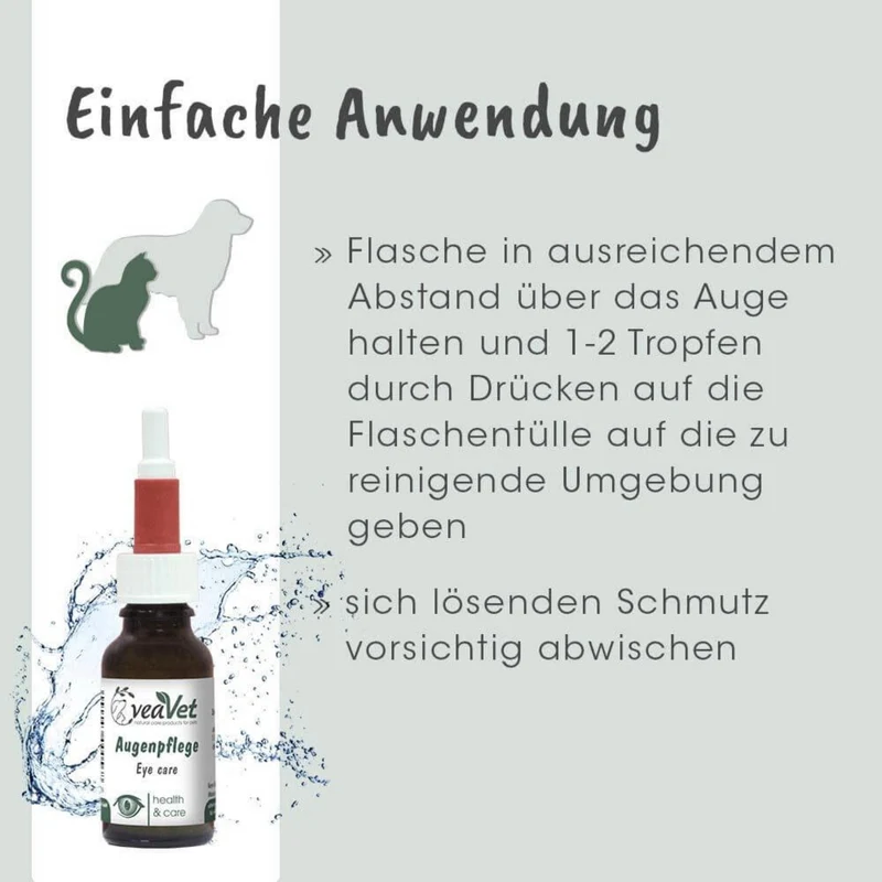 cdVet VeaVet Augenpflege – Natürliche Pflege für gereizte, tränende & verklebte Tieraugen bei Hund, Katze & Pferd