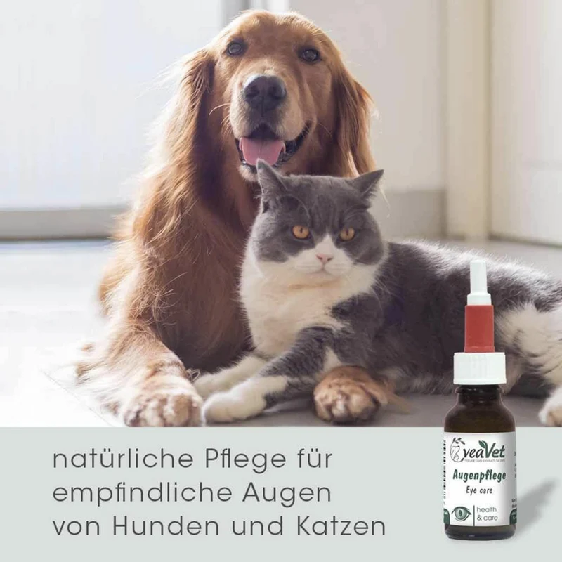 cdVet VeaVet Augenpflege – Natürliche Pflege für gereizte, tränende & verklebte Tieraugen bei Hund, Katze & Pferd