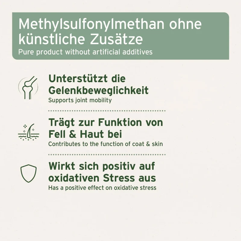 AniForte MSM Pulver für Hunde – Hochreines Methylsulfonylmethan für gesunde Gelenke & Beweglichkeit