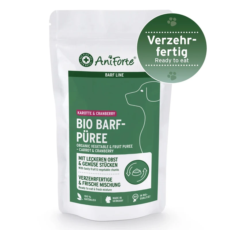 AniForte BIO BARF-Püree mit Karotte & Cranberry – Natürliche Vitaminpower für Hunde