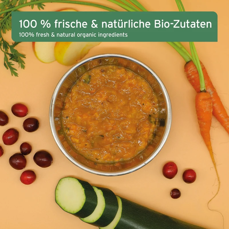 AniForte BIO BARF-Püree mit Karotte & Cranberry – Natürliche Vitaminpower für Hunde