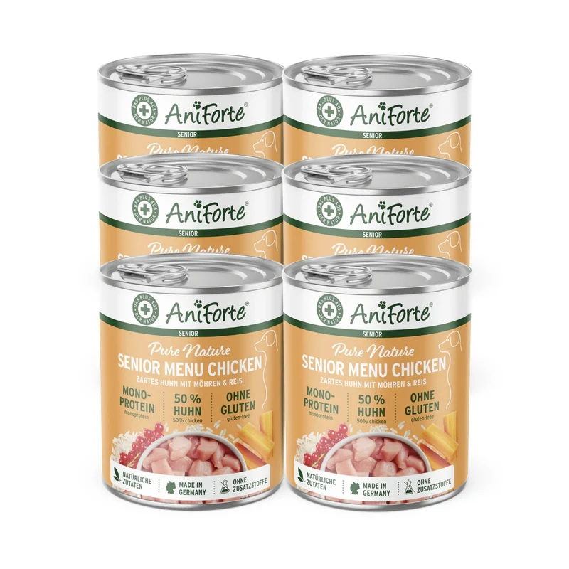 AniForte Pure Nature Senior Menu Chicken – Premium-Nassfutter für ältere Hunde mit zartem Hühnchen und natürlichen Zutaten