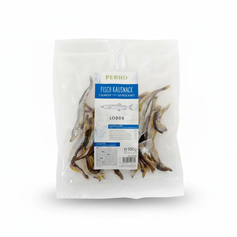 Perro Lodde Fischsnack – Natürlicher Kausnack mit Omega-3 für gesunde Haut und glänzendes Fell