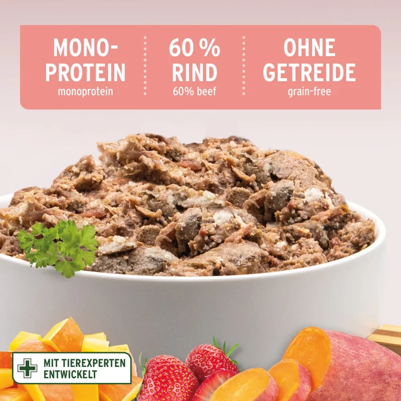 AniForte Pure Nature Junior Menu Beef – Premium Welpen-Nassfutter für gesundes Wachstum, 100% natürlich & getreidefrei