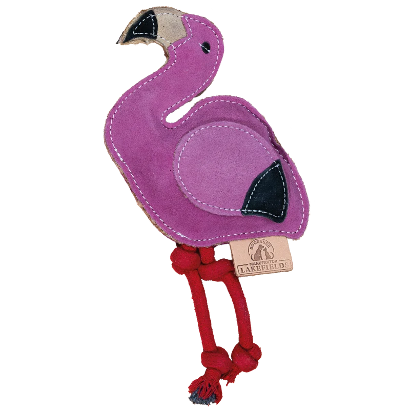 Lakefields Lederspielzeug Flamingo