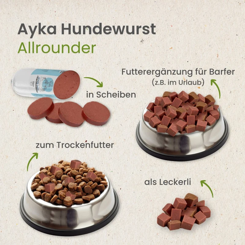 Hundewurst Hirsch - Pures Fleisch